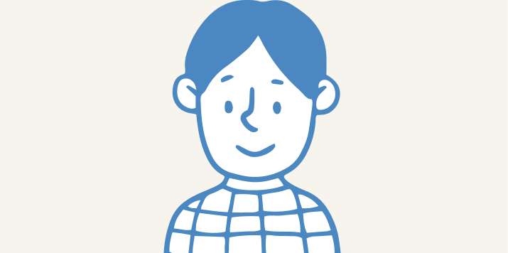 Illustrated persona of a sales manager holding a phone
